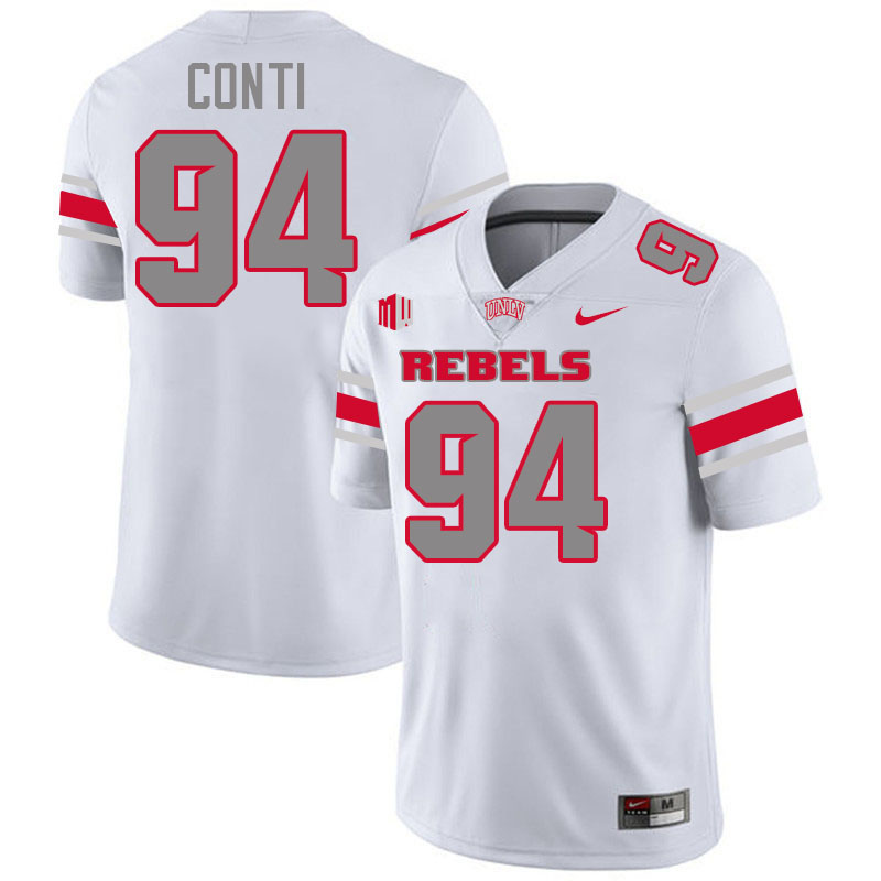 UNLV Rebels #94 Lucas Conti College Football Jerseys,Uniforms-White